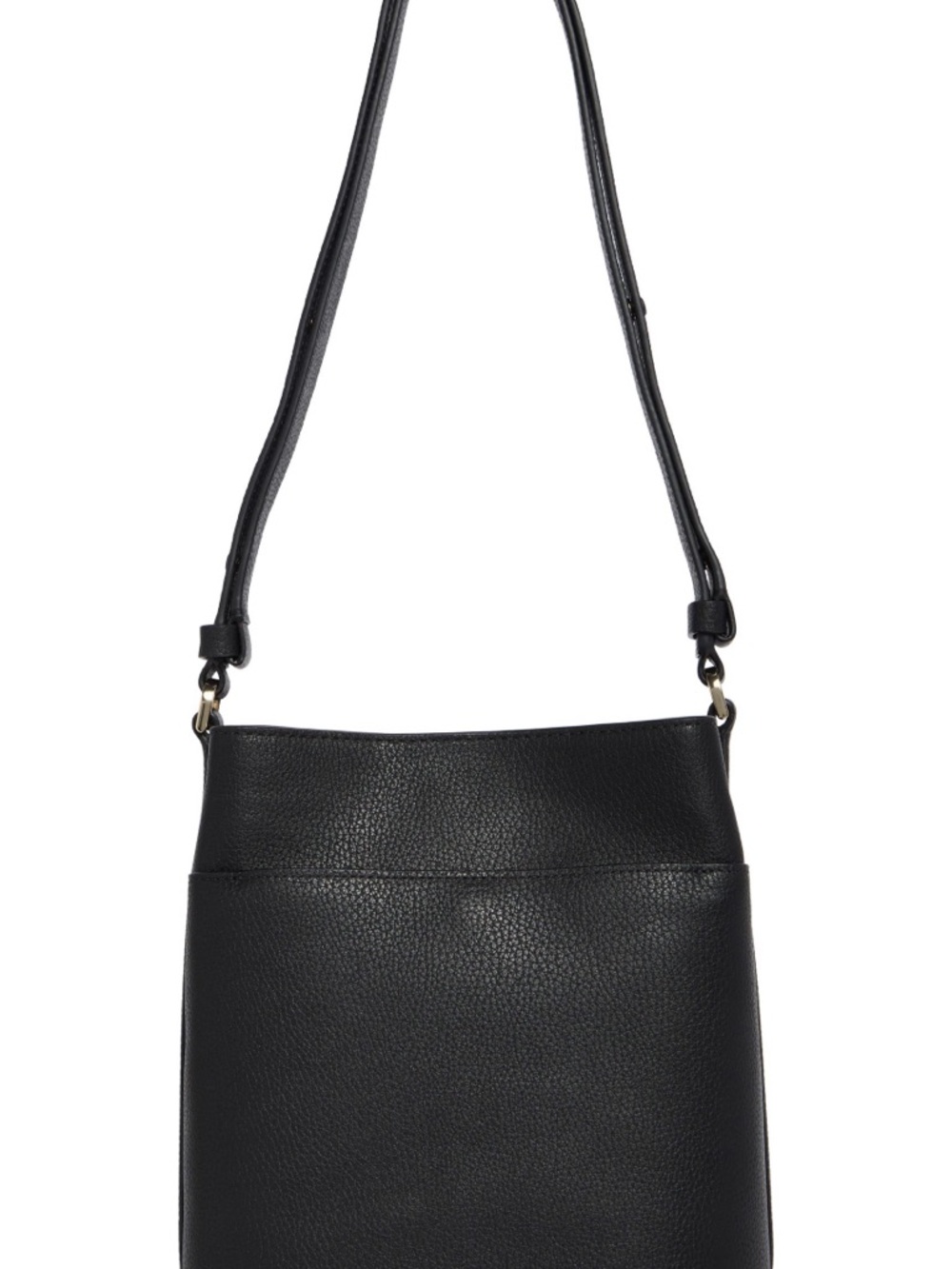 Kate Spade Leila Black Pebbled Leather Adjustable Strap Crossbody Bucket Bag NEW - Picture 5 of 8